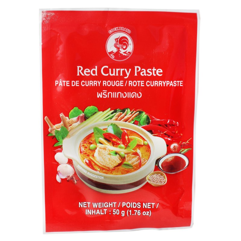 Rote/red Currypaste, cock 50g (Art-nr. 50430) - Asia shine